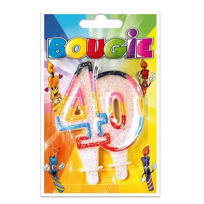 10377 - Bougie Anniversaire 40 Ans