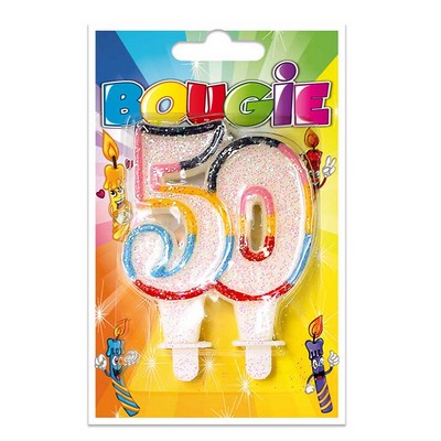 10384 - Bougie Anniversaire 50 Ans