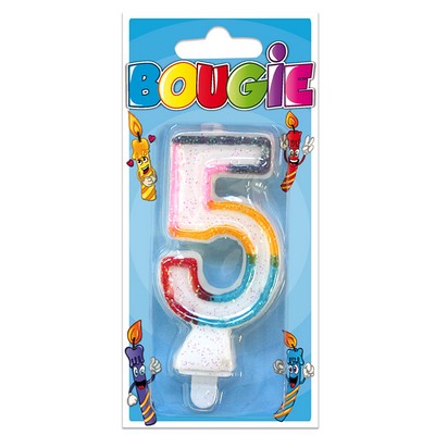 10476 - Bougie Anniversaire 5 Ans