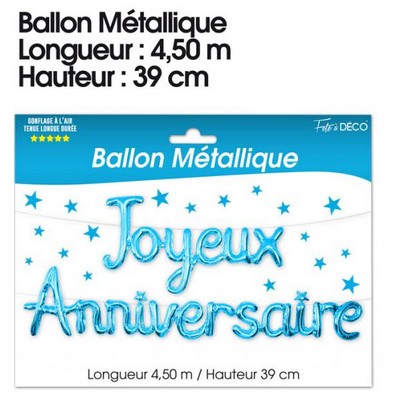 17116 - Ballon métallique Joyeux Anniversaire