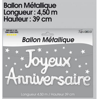 17116 - Ballon métallique Joyeux Anniversaire