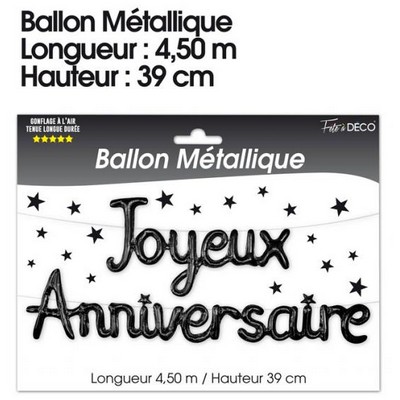 17116 - Ballon métallique Joyeux Anniversaire