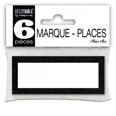 17461 - 6 Marque-places pailletés couleur