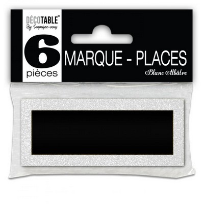 17461 - 6 Marque-places pailletés couleur