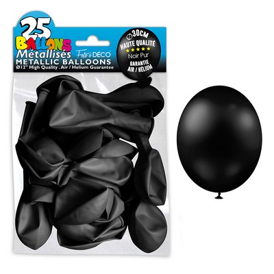 18055 - Ballons Métallisés Noir