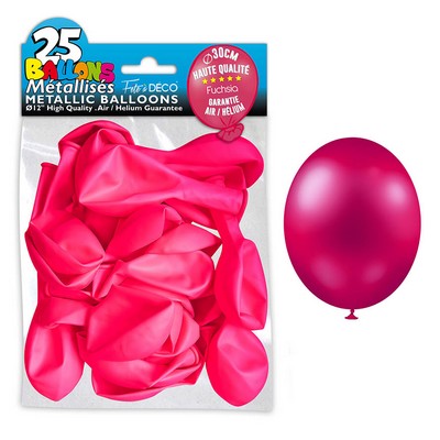 18192 - Ballons Métallisés Fuchsia