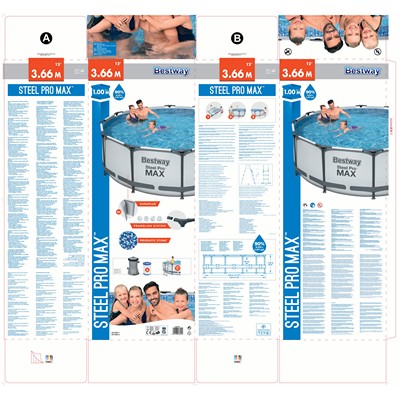 BES56420 PISCINE STEEL PRO MAX 3.66m x 122Cm