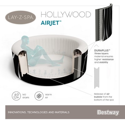 BES60059 SPA BESTWAY Hollywood AirJet avec éclairage LED pour 4 à 6 personnes