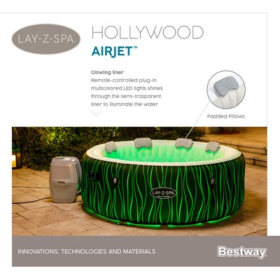 BES60059 SPA BESTWAY Hollywood AirJet avec éclairage LED pour 4 à 6 personnes